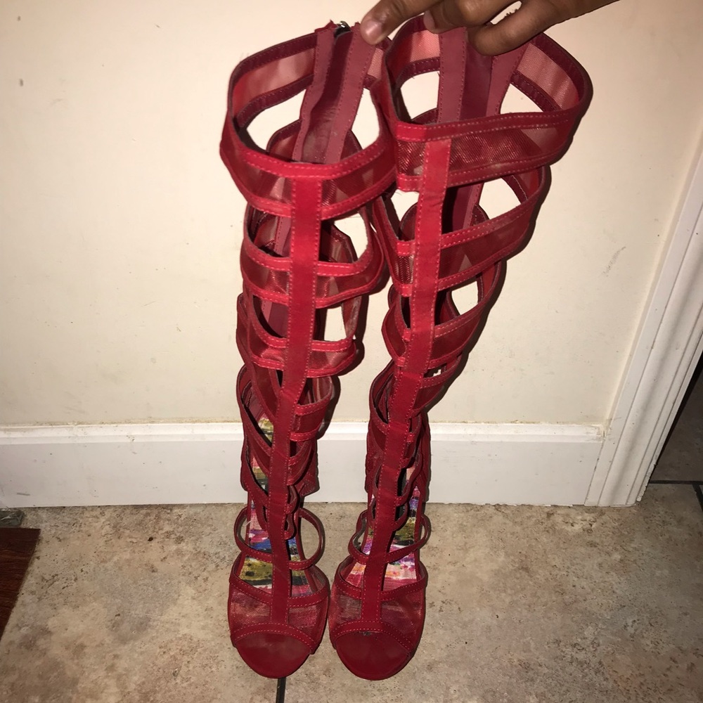 High leg mesh Stilettos 👠